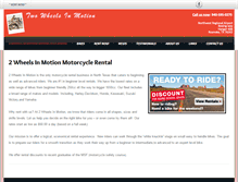 Tablet Screenshot of 2wheelsinmotion.com